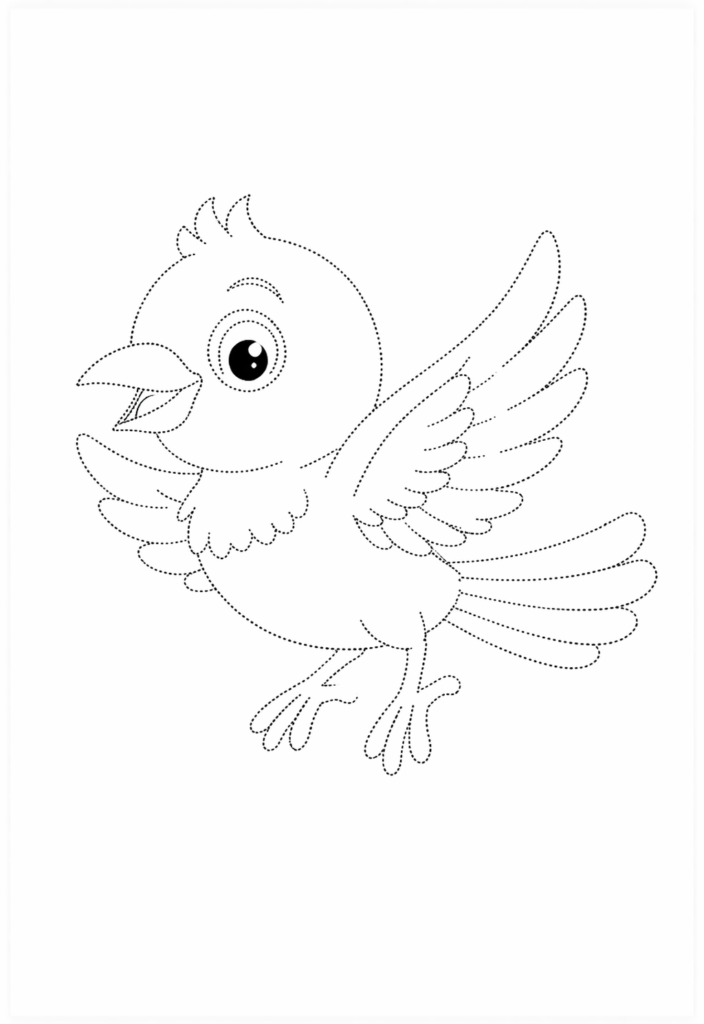 Bird Drawing for Colouring