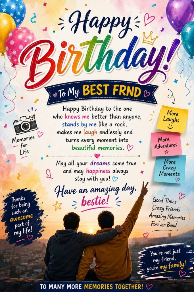 Happy Birthday wish image for friends 