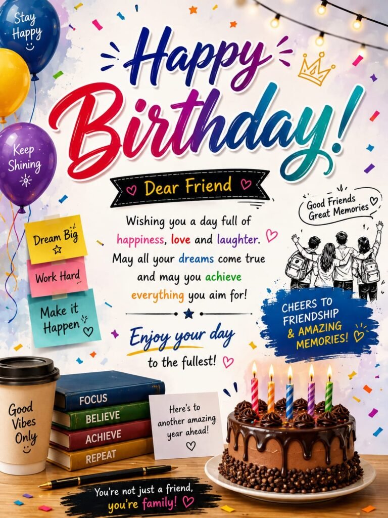 Happy Birthday wish image for friends 