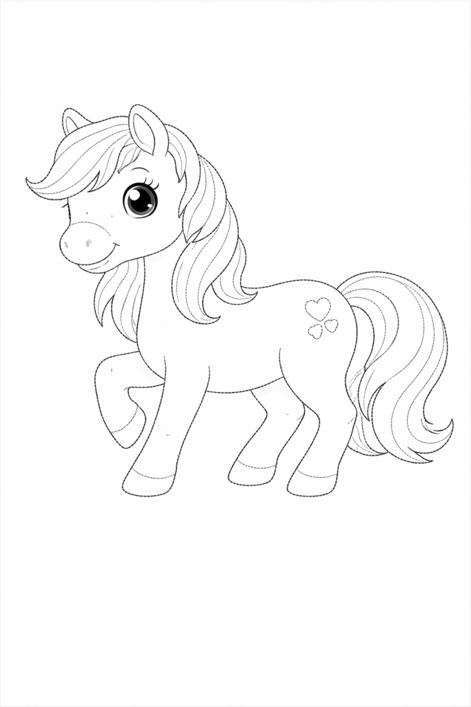 Unicorn  Drawing for Colouring