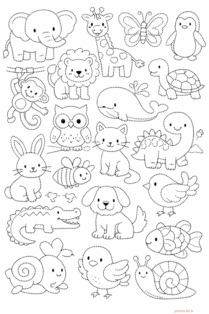 Animals drawing for colouring