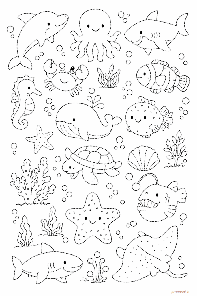 fish drawing for colouring