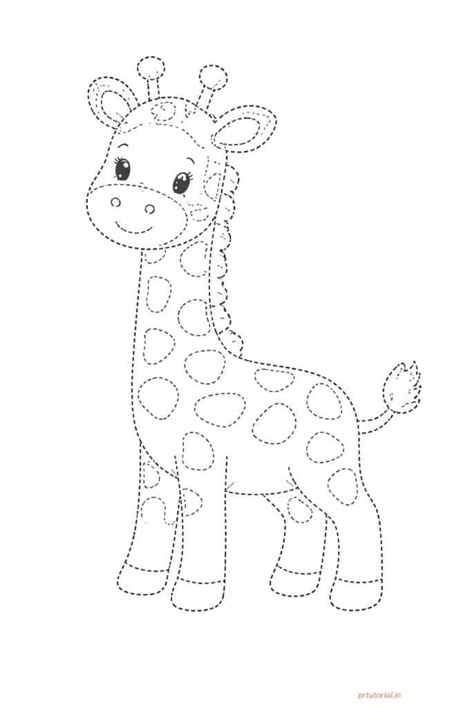 giraffe drawing for kids