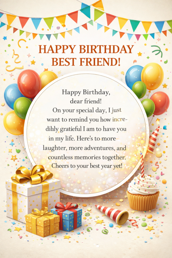 Happy birthday wish image for best friend