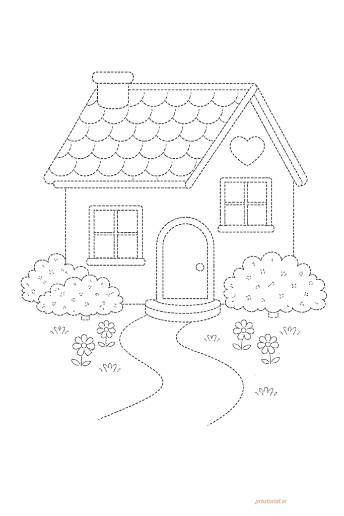 house drawing for kids