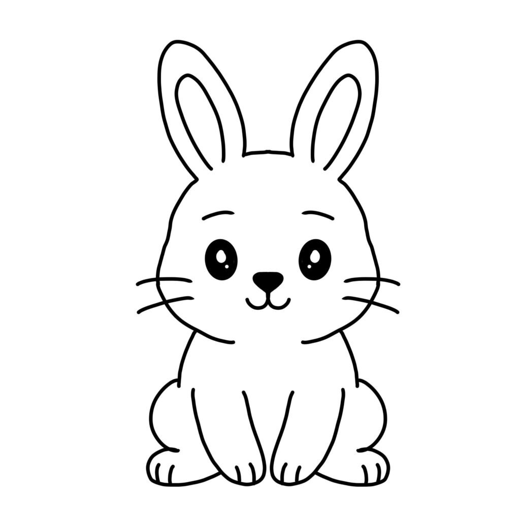 rabbit drawing for kids 