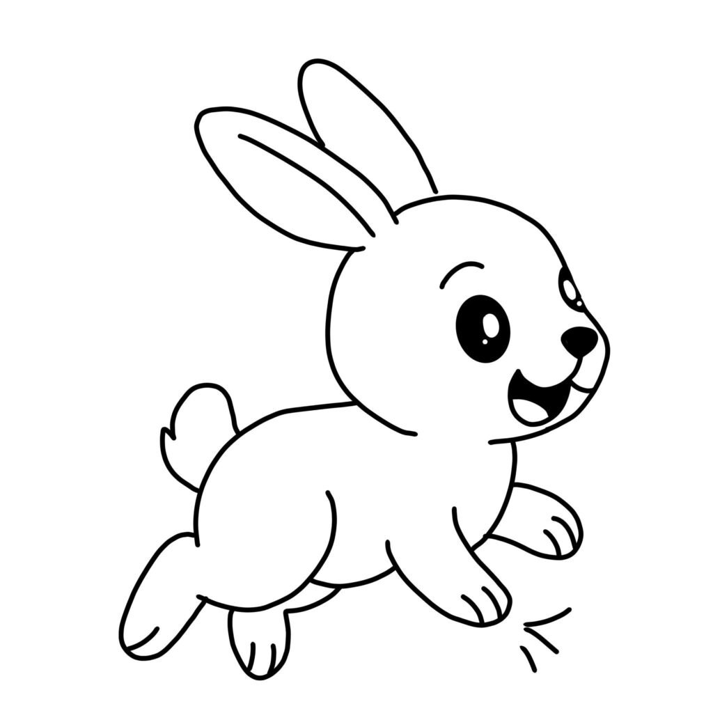 rabbit drawing for kids 