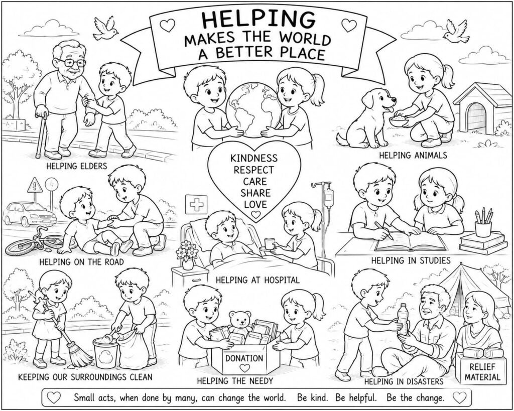 Helping Drawing for Kids