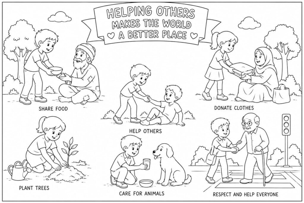 Helping Drawing for Kids