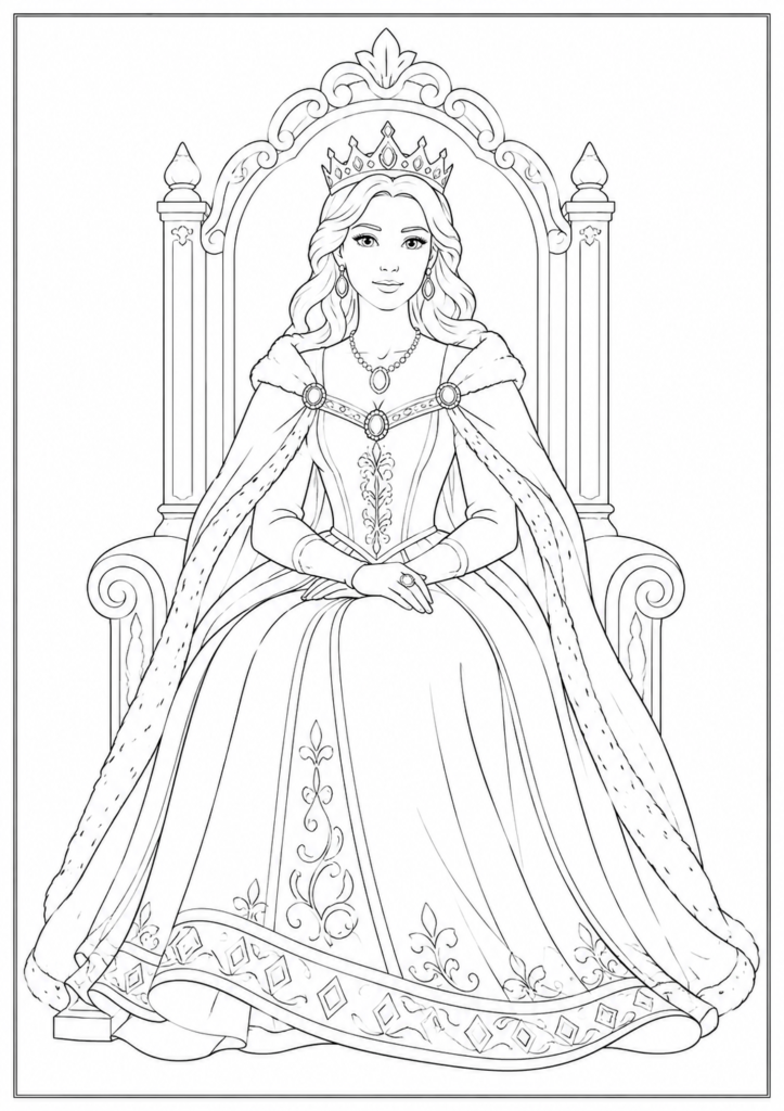 Queen Drawing for Kids 